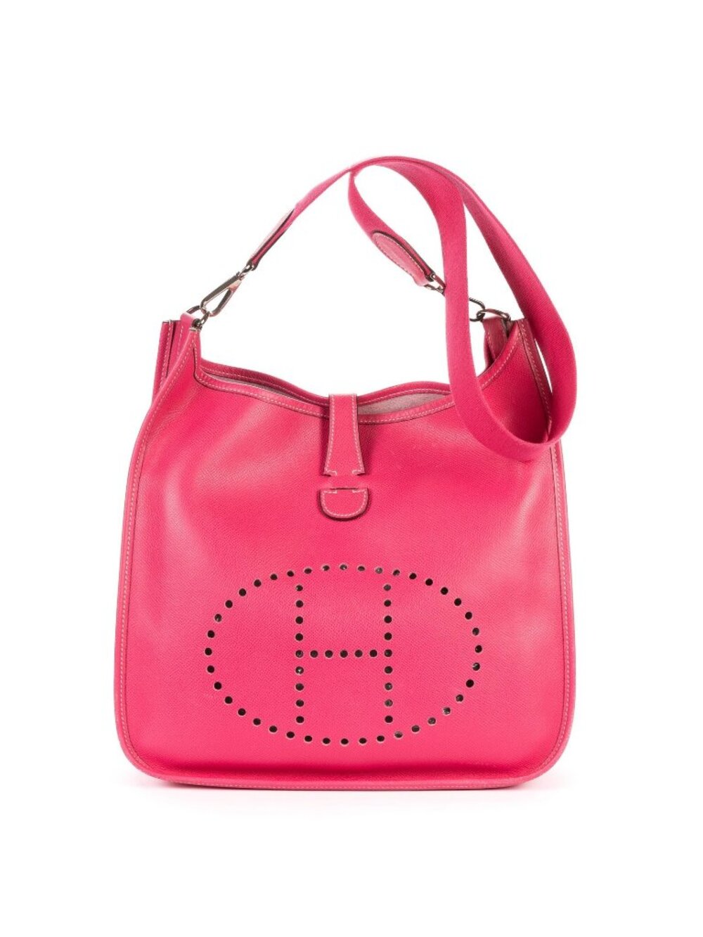 Hermes Evelyne I Rose Tyrien Epsom Leather Shoulder Bag